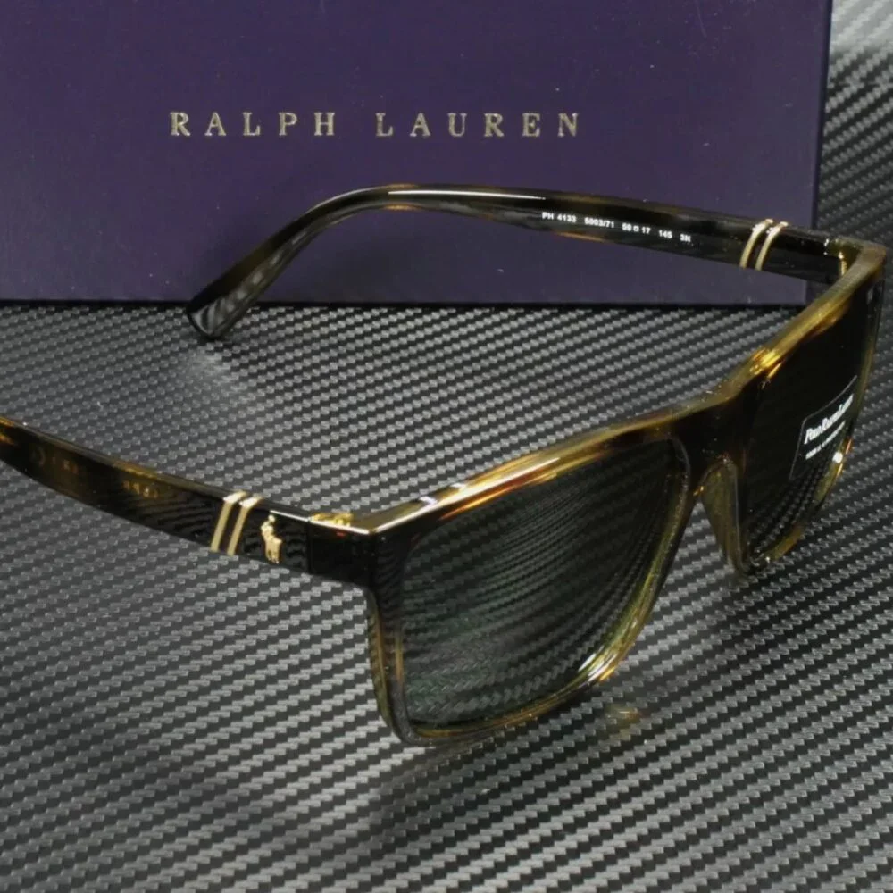 Ralph Lauren Polo Havana Green 59mm Men's Sunglasses